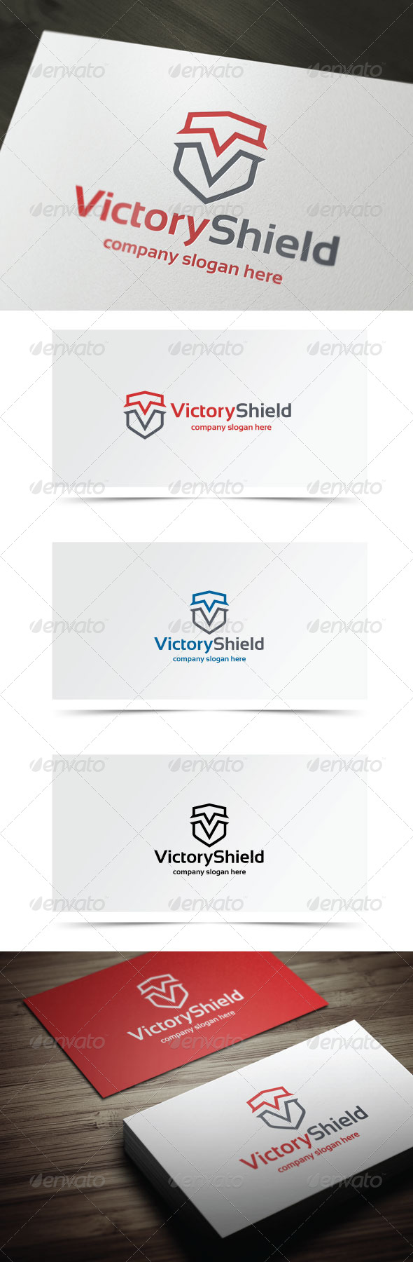 Victory Shield - Letters Logo Templates