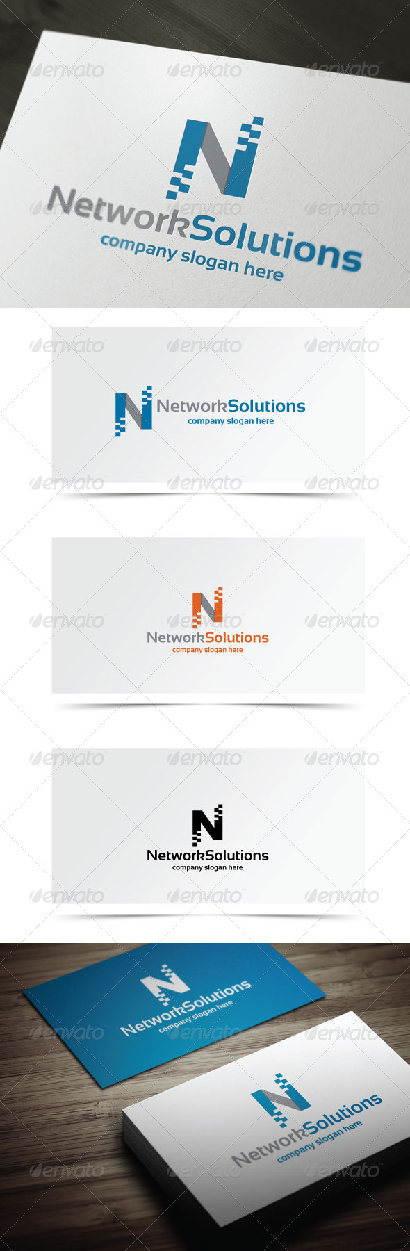 Network Solutions - Letters Logo Templates