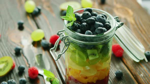 Fresh Fruits in Glass Jar alt