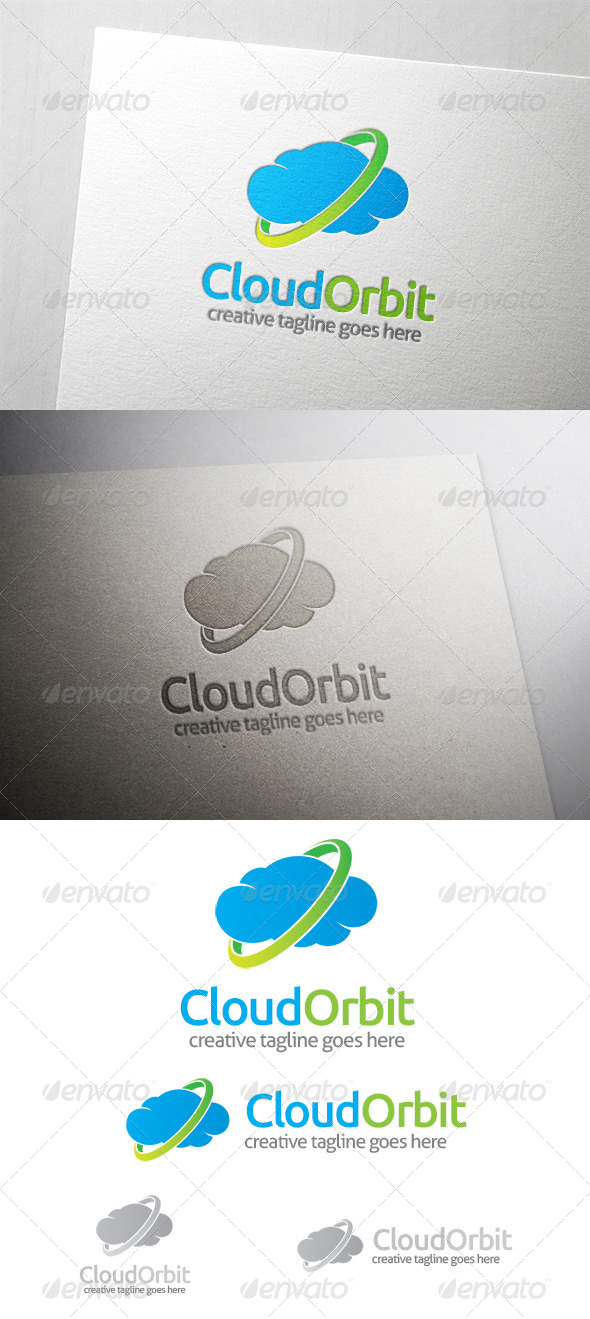 Cloud Orbit Logo - Nature Logo Templates