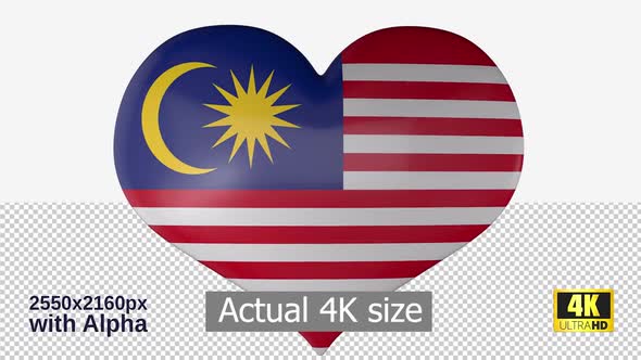 Malaysia Flag Heart Spinning alt