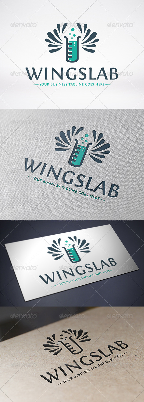 Lab Wings Logo Template - Objects Logo Templates