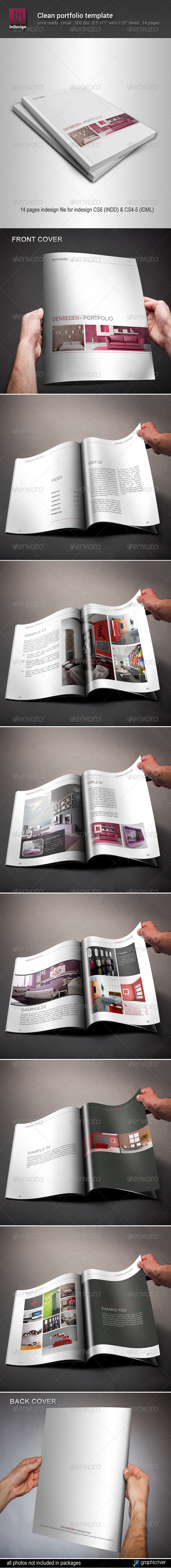 Clean Portfolio Template - Portfolio Brochures