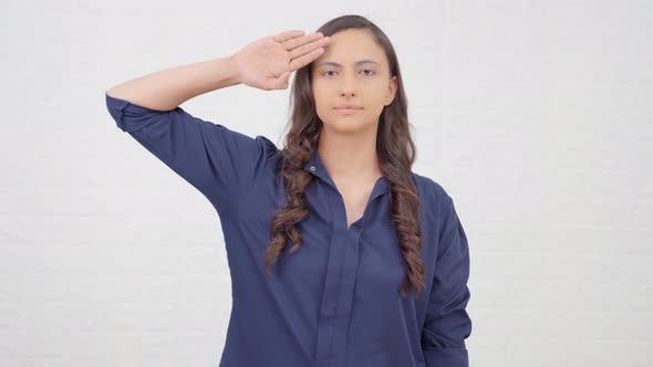 Indian saluting alt