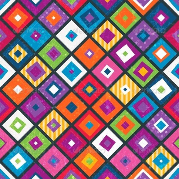 Abstract Seamless Background with Squares - Patterns Decorative