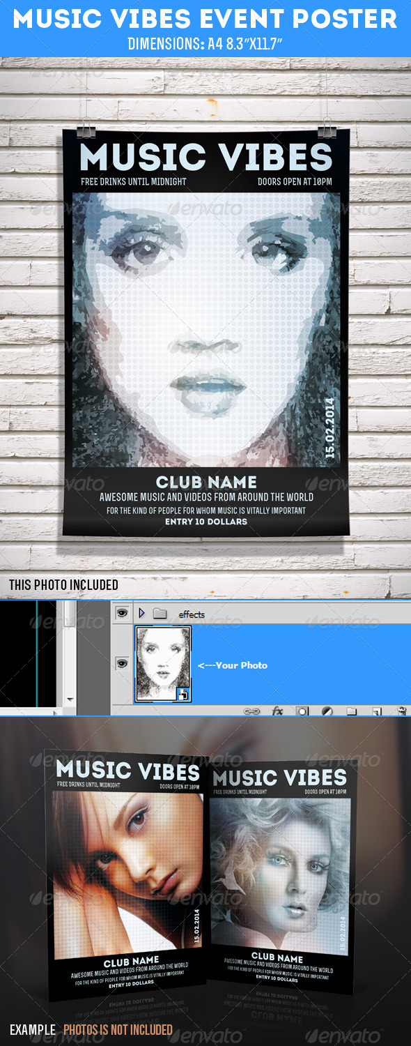 Music Vibes Event Poster - Events Flyers