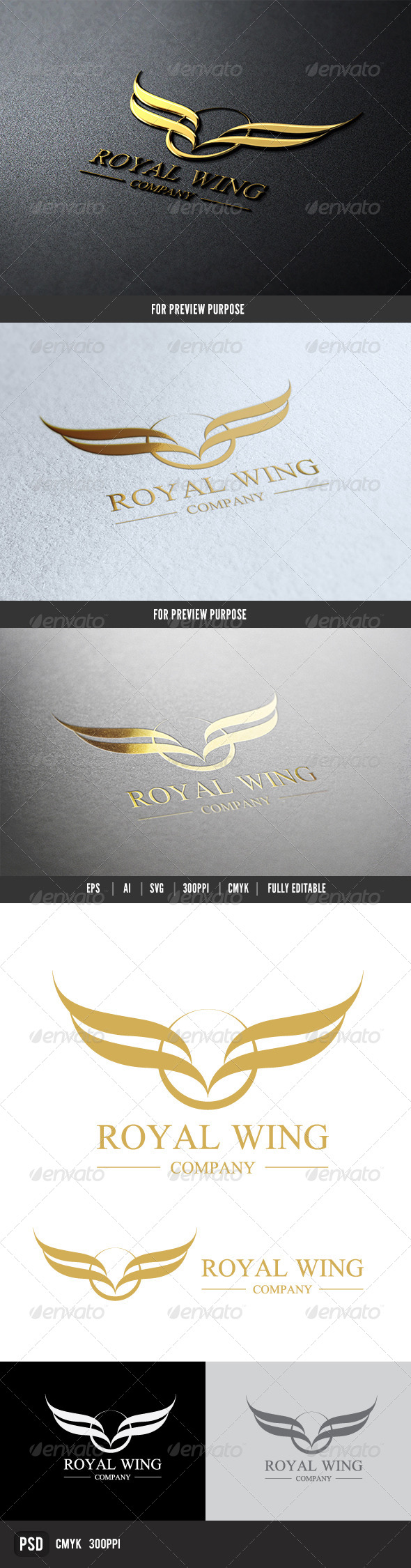 Royal Wing - Crests Logo Templates