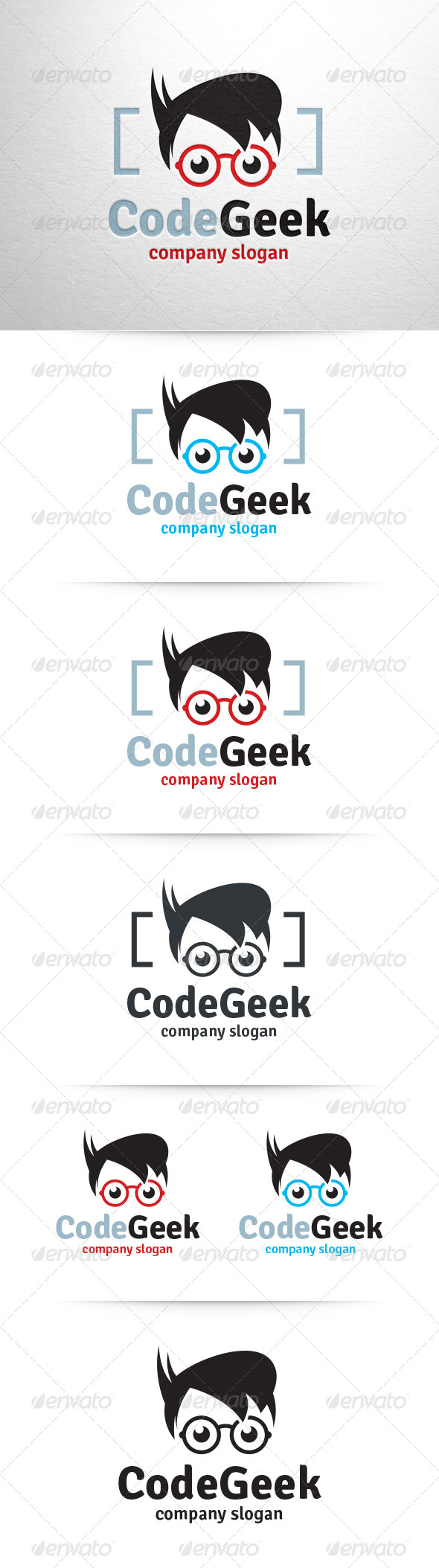 Code Geek Logo Template - Humans Logo Templates