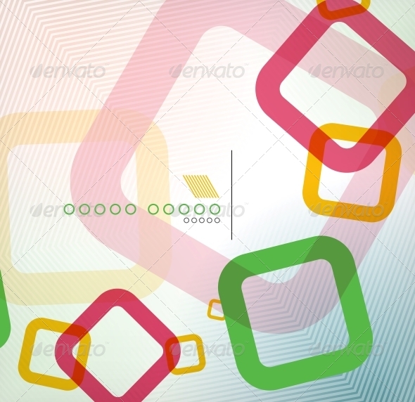 Colorful Square Geometric Shape Flat Design - Backgrounds Business