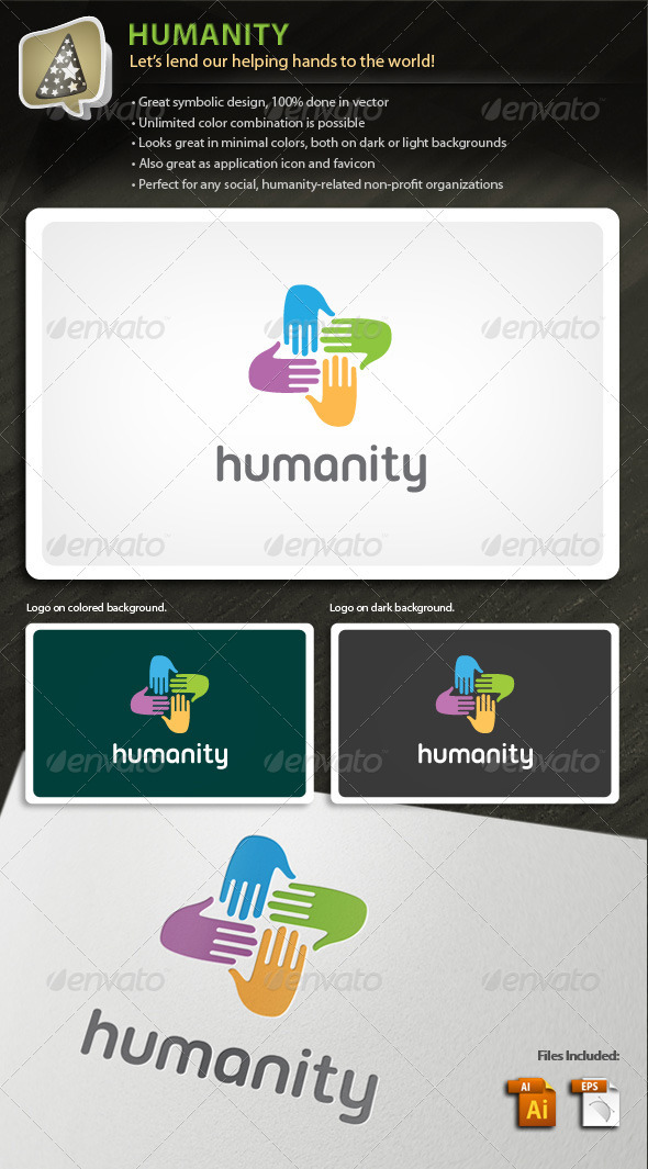 Humanity - Logo For Social Non-profit Organization - Symbols Logo Templates