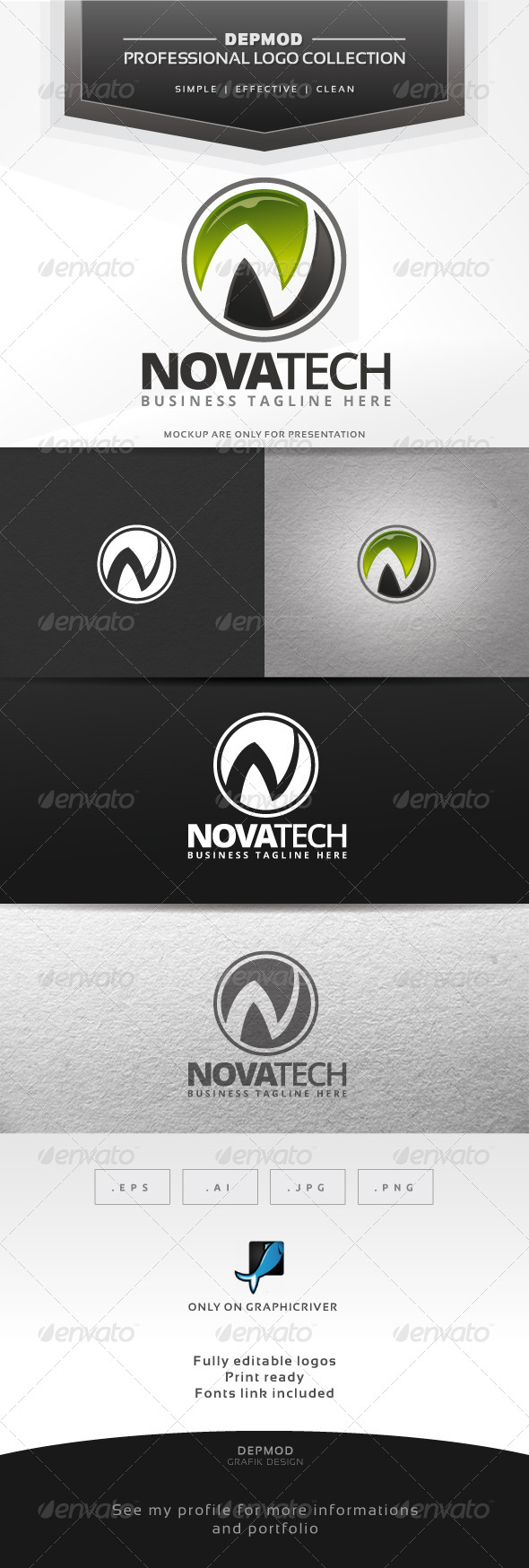 Nova Tech Logo - Letters Logo Templates
