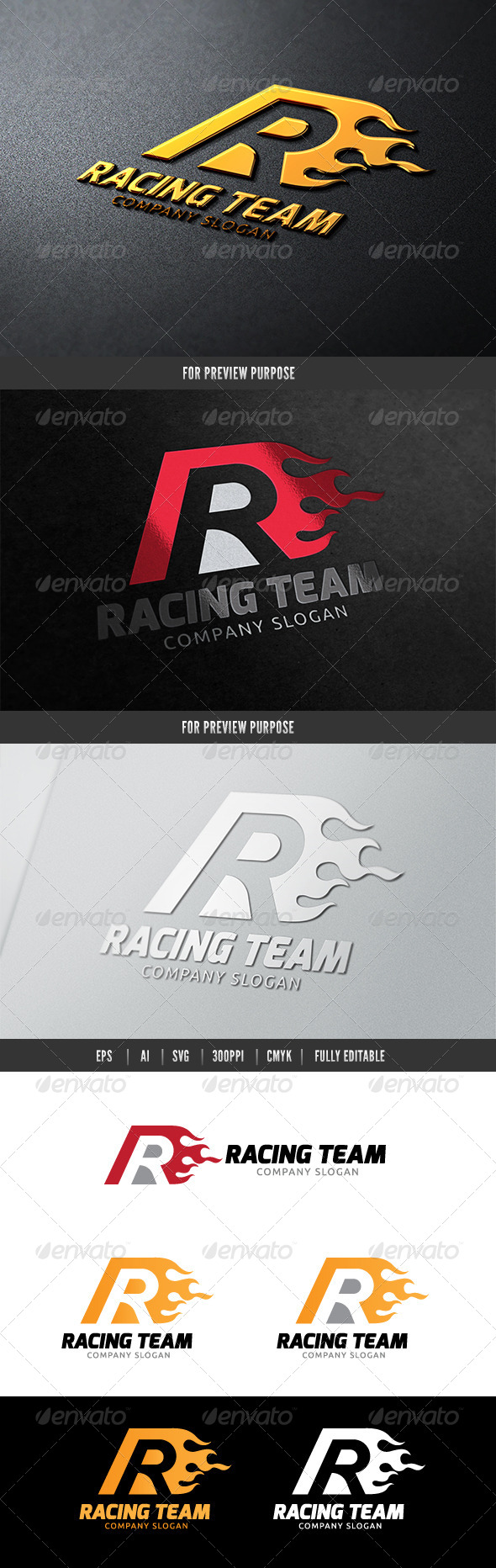 Racing Team - Letters Logo Templates