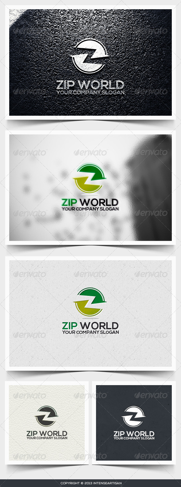 Zip World Logo Template - Letters Logo Templates