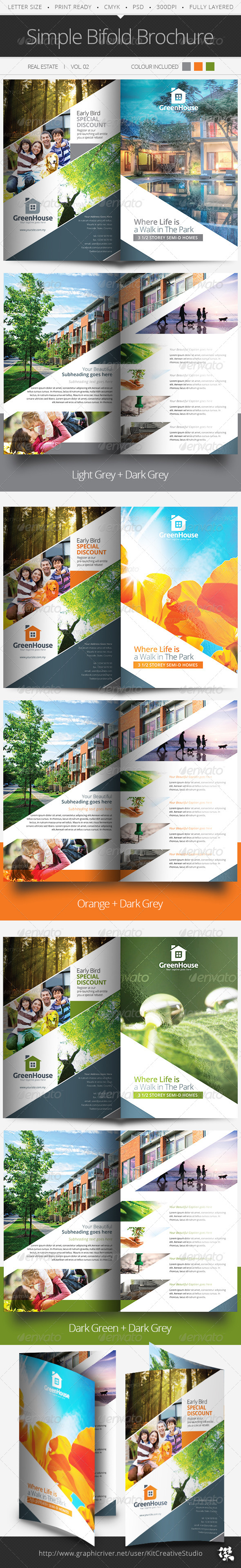 Simple Bifold Brochure Vol.02 - Informational Brochures