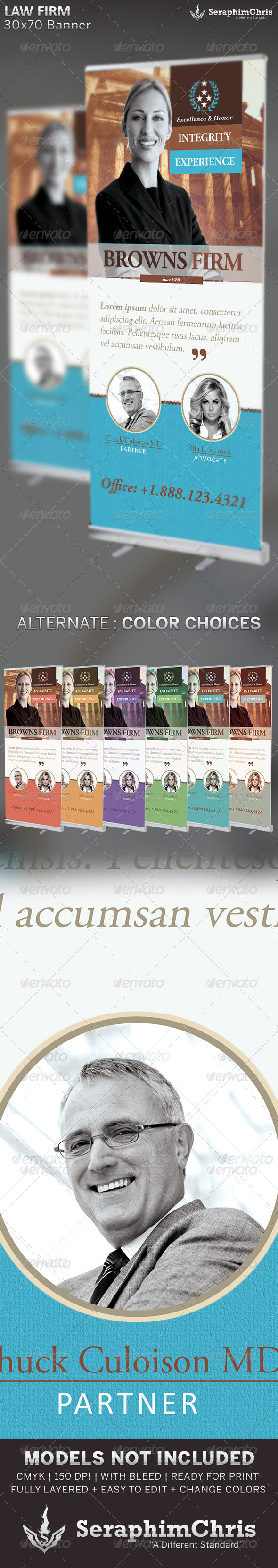 Law Firm: Banner Template - Signage Print Templates