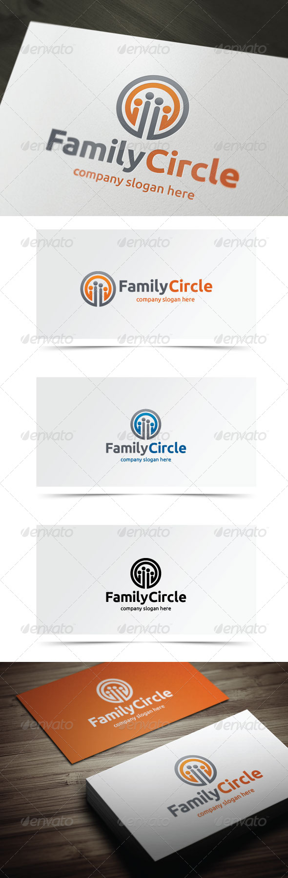 Family Circle - Humans Logo Templates