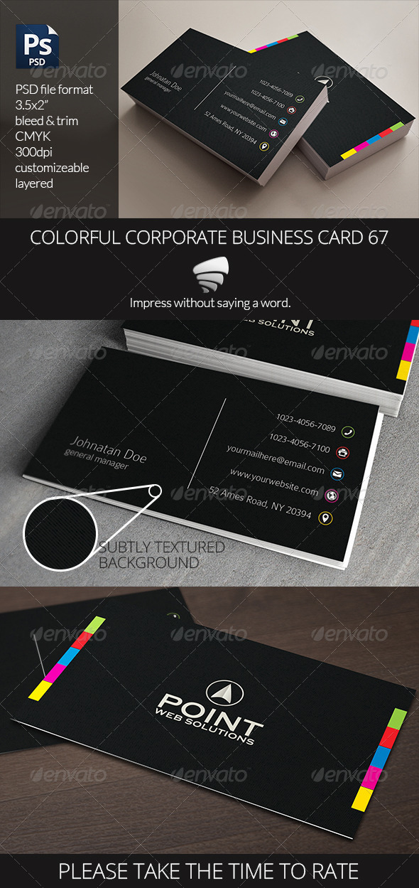 Colorful Corporate Business Card 67 - Corporate Business Cards
