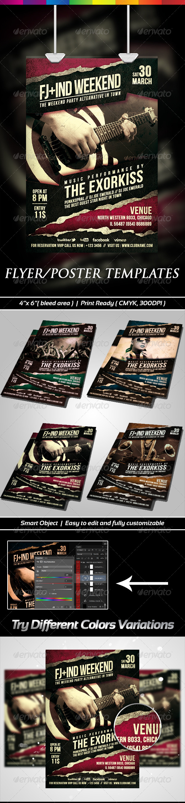 Multi-Purpose The Exorkiss Weekend Flyer/Poster - Clubs & Parties Events