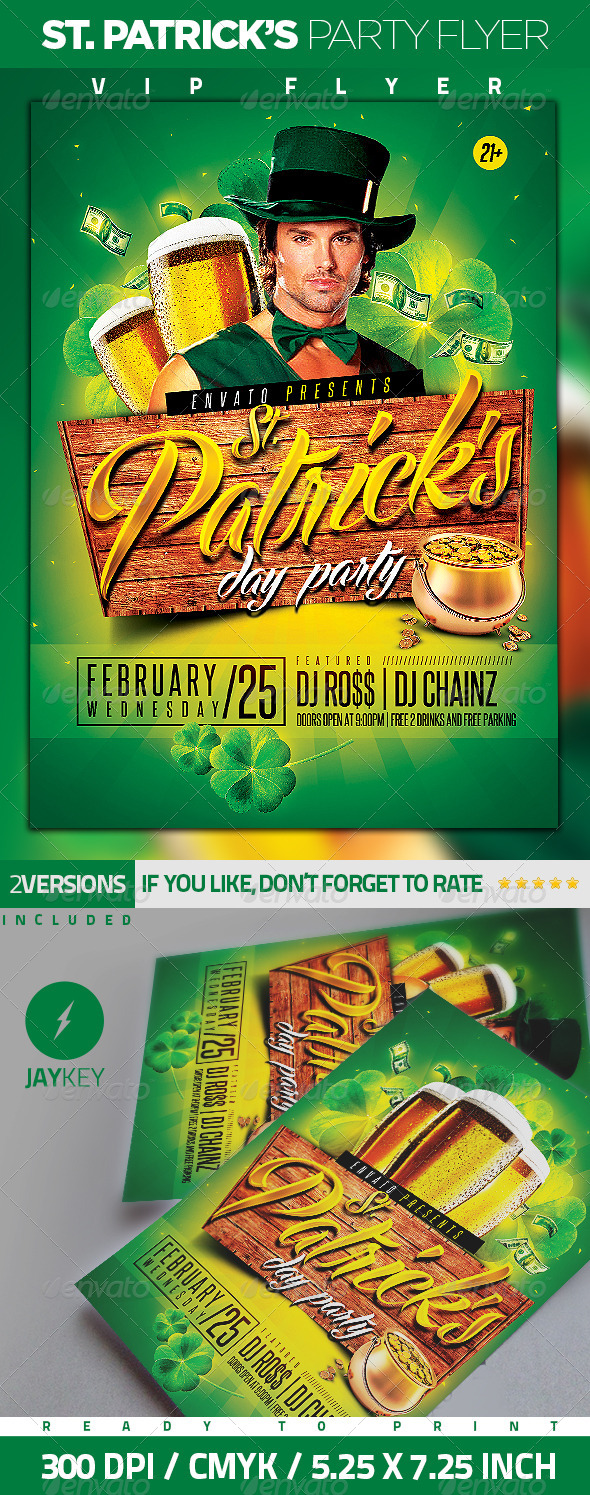 St. Patrick's Party Flyer - Clubs & Parties Events