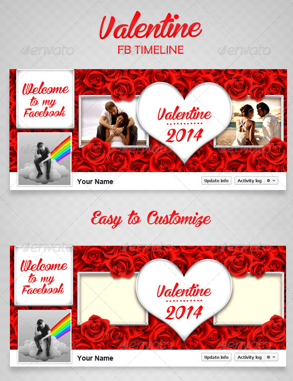 Valentine FB Timeline V2 - Facebook Timeline Covers Social Media