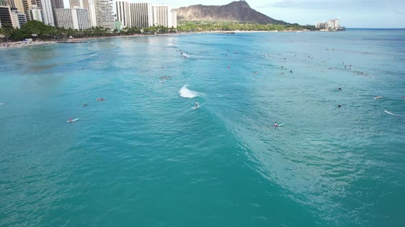 Surfing In Waikiki Beach 4 K