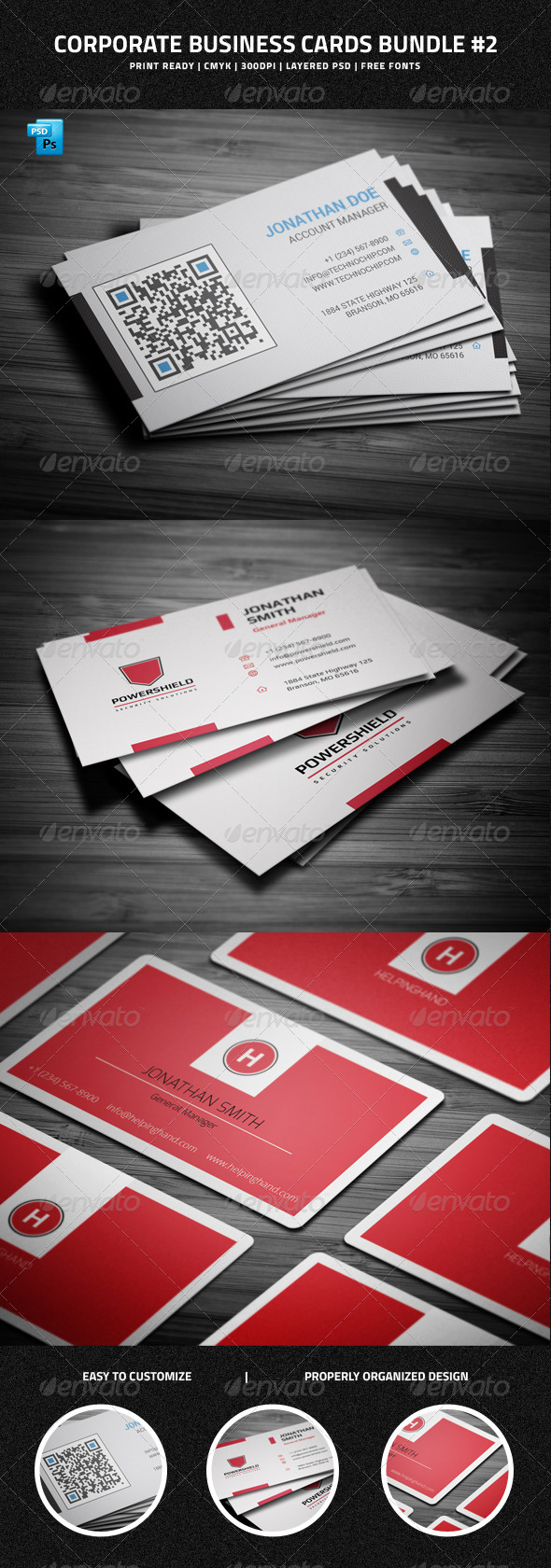 Corporate Business Cards Bundle #2 - Corporate Business Cards
