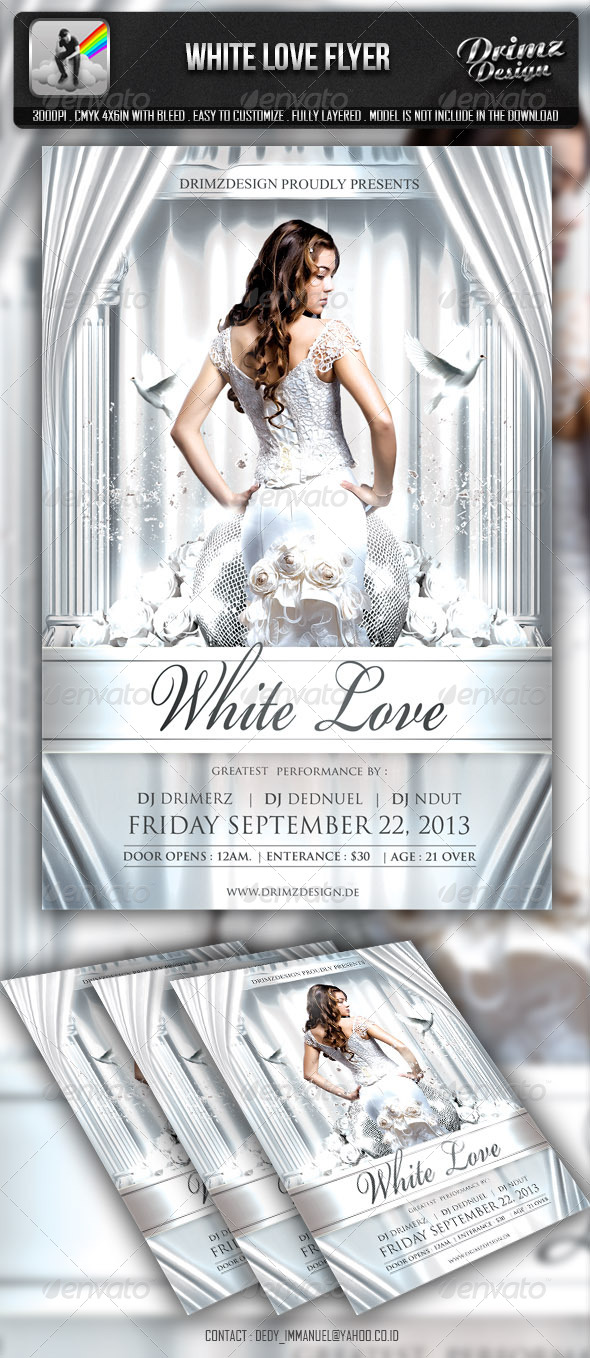 White Love Flyer - Events Flyers