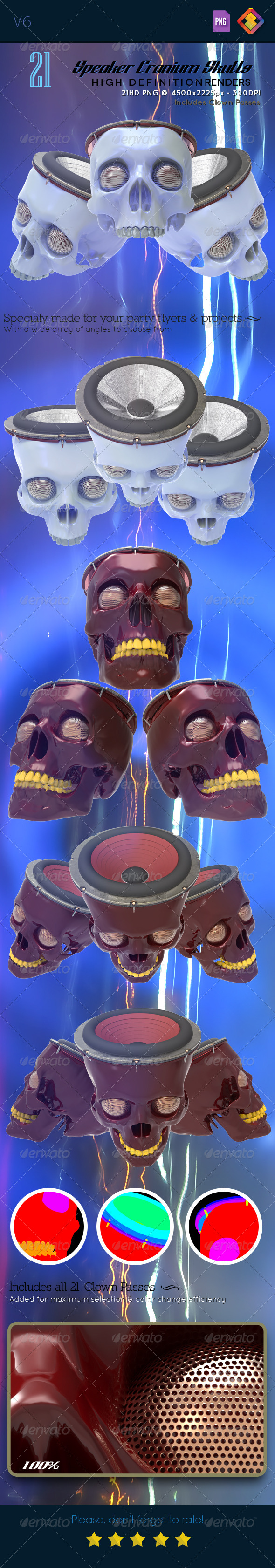Speaker Cranium Skull V6 - Technology 3D Renders