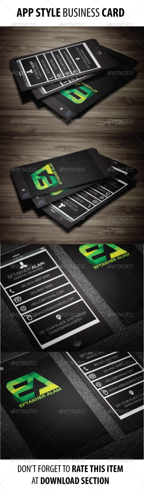 App Style Business Card Vol 002 - Creative Business Cards