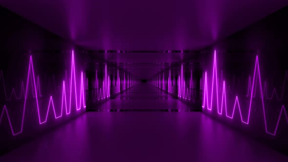 Purple Tunnel With Heartbeat Chart Shape