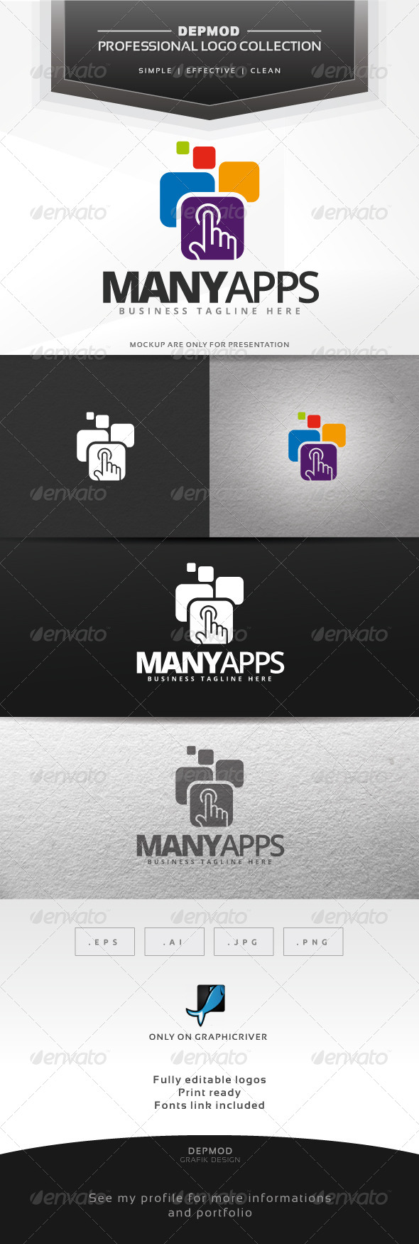 Many Apps Logo - Symbols Logo Templates