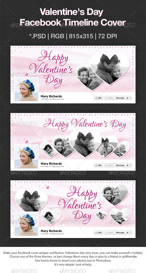 Happy Valentine Day Facebook Cover