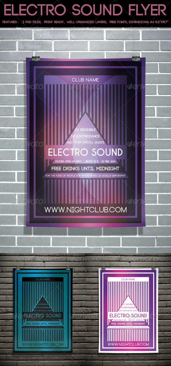 Electro Sound Flyer - Clubs & Parties Events