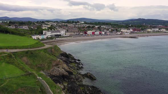 Aerial View of Bray Head in County Wicklow Ireland