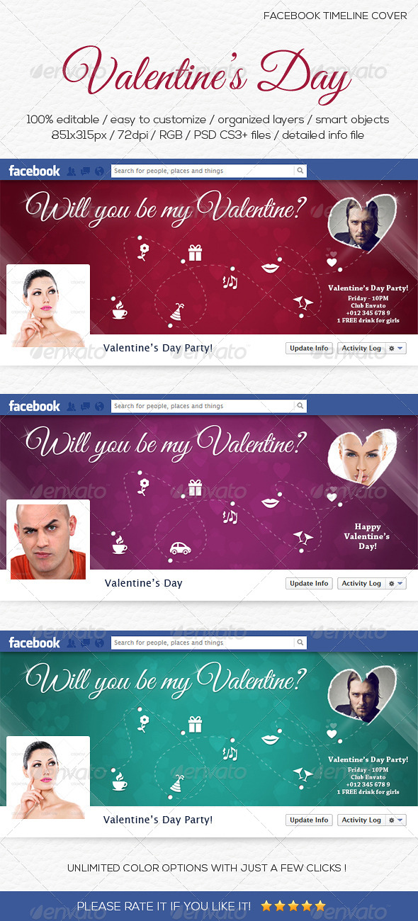 Valentine's Day Facebook Timeline Cover - Facebook Timeline Covers Social Media