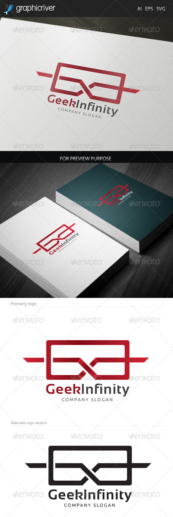 Geek Infinity Logo - Letters Logo Templates