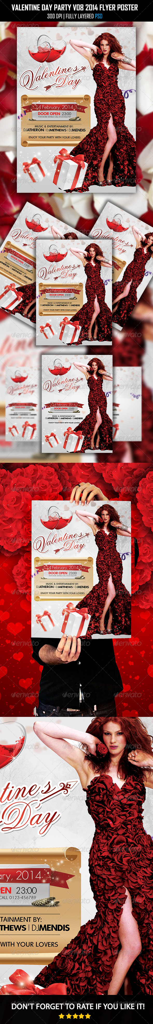 Valentine Day Flyer 2014 Flyer V08 - Clubs & Parties Events