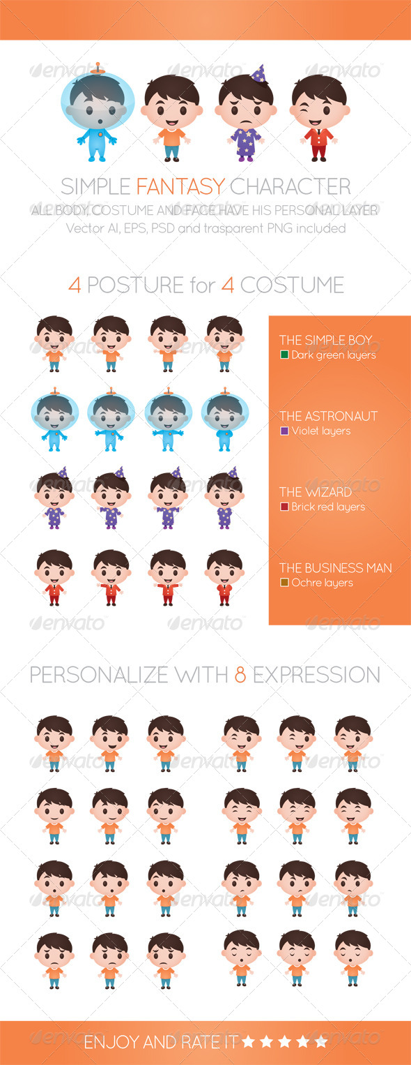 Simple Fantasy Character - People Characters