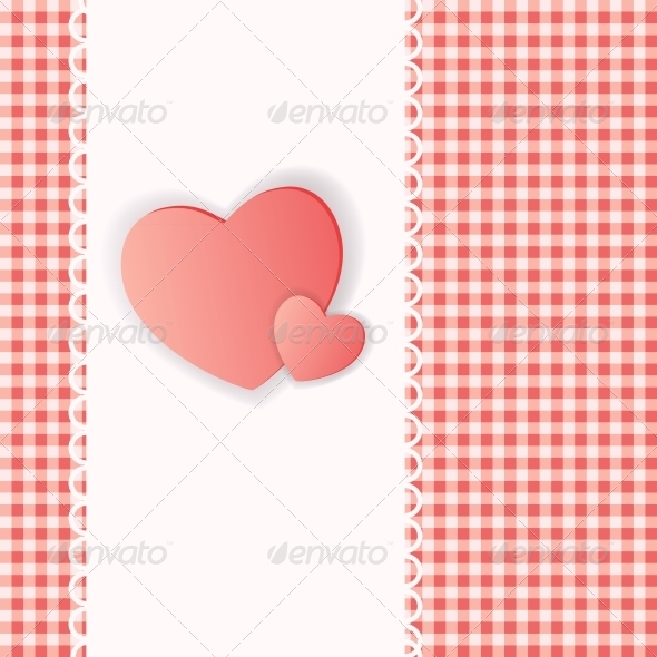 Happy Valentines Day Card with Hearts - Valentines Seasons/Holidays