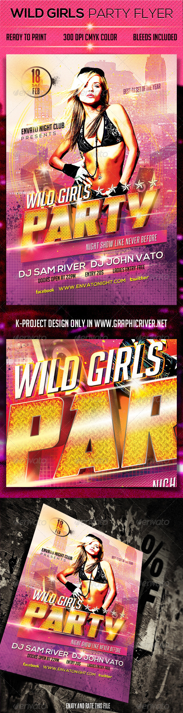 Wild Girls Party Flyer - Clubs & Parties Events