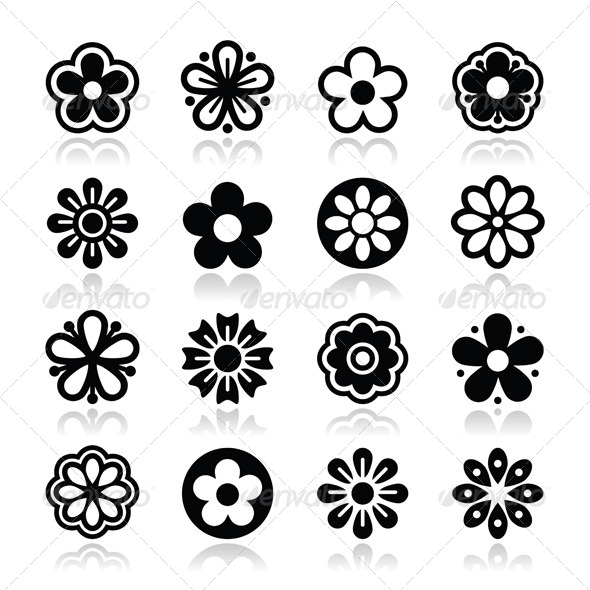 Flower Icons - Flowers & Plants Nature
