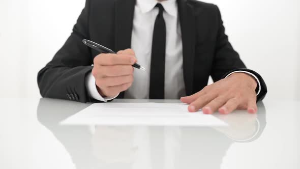 Businessman Signing A Contract