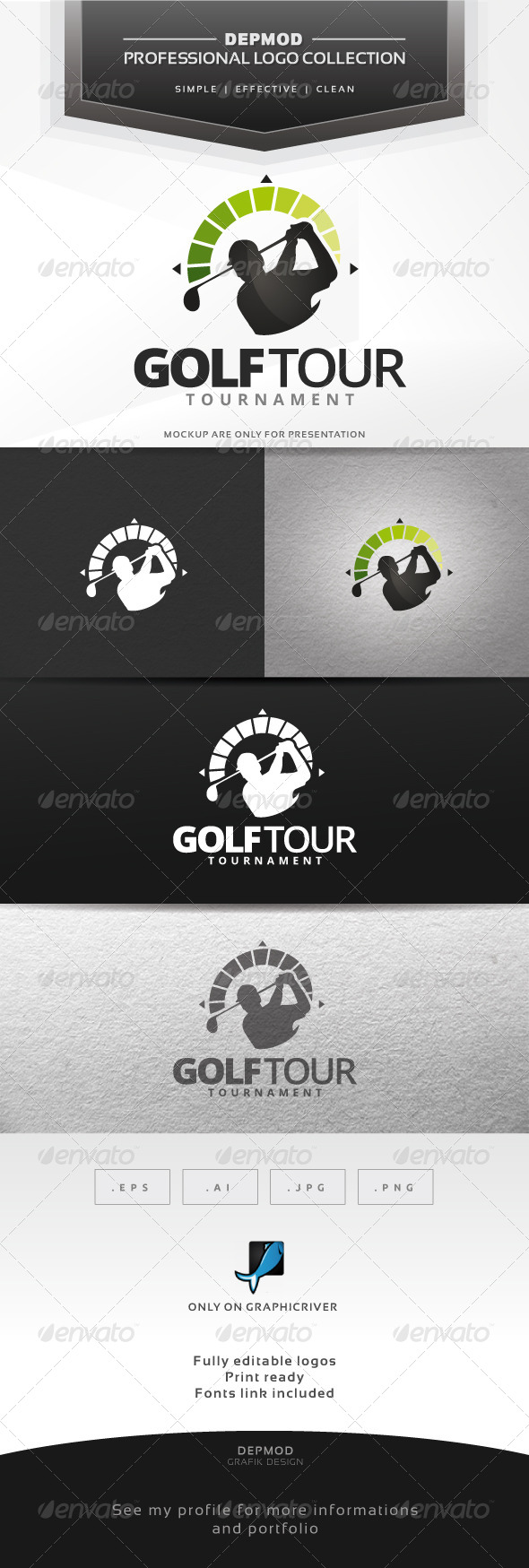Golf Tour Logo - Humans Logo Templates