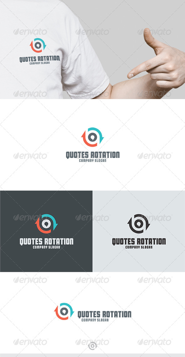 Quotes Rotation Logo - Vector Abstract
