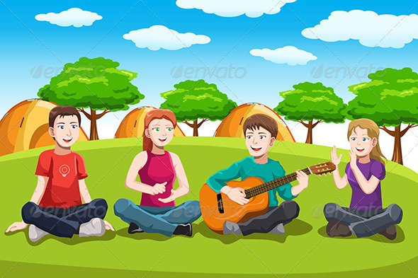 Happy Teenagers Having Fun - People Characters