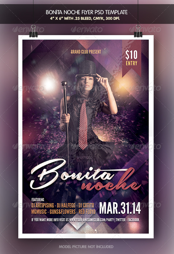 Bonita Noche | Fiesta Flyer - Clubs & Parties Events