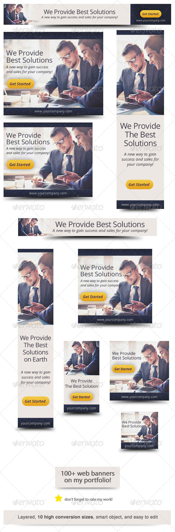 Corporate Web Banner Design Template 34 - Banners & Ads Web Elements