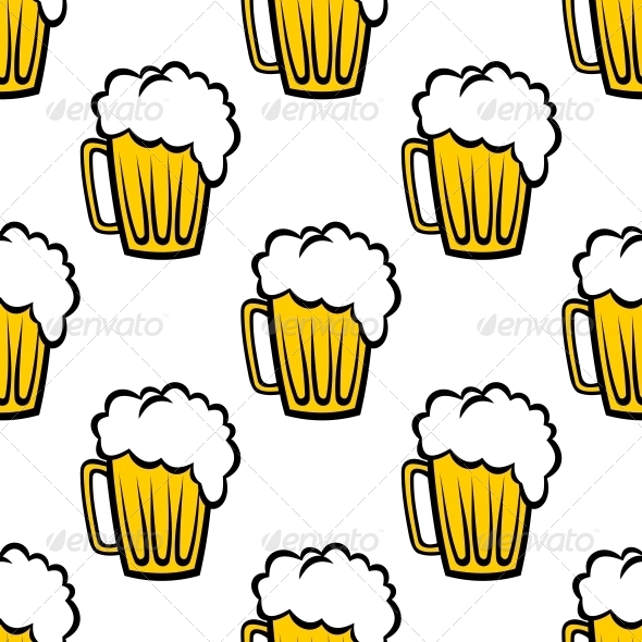 Beer Seamless Pattern - Patterns Decorative