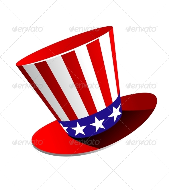 Patriotic American Top Hat - Miscellaneous Vectors