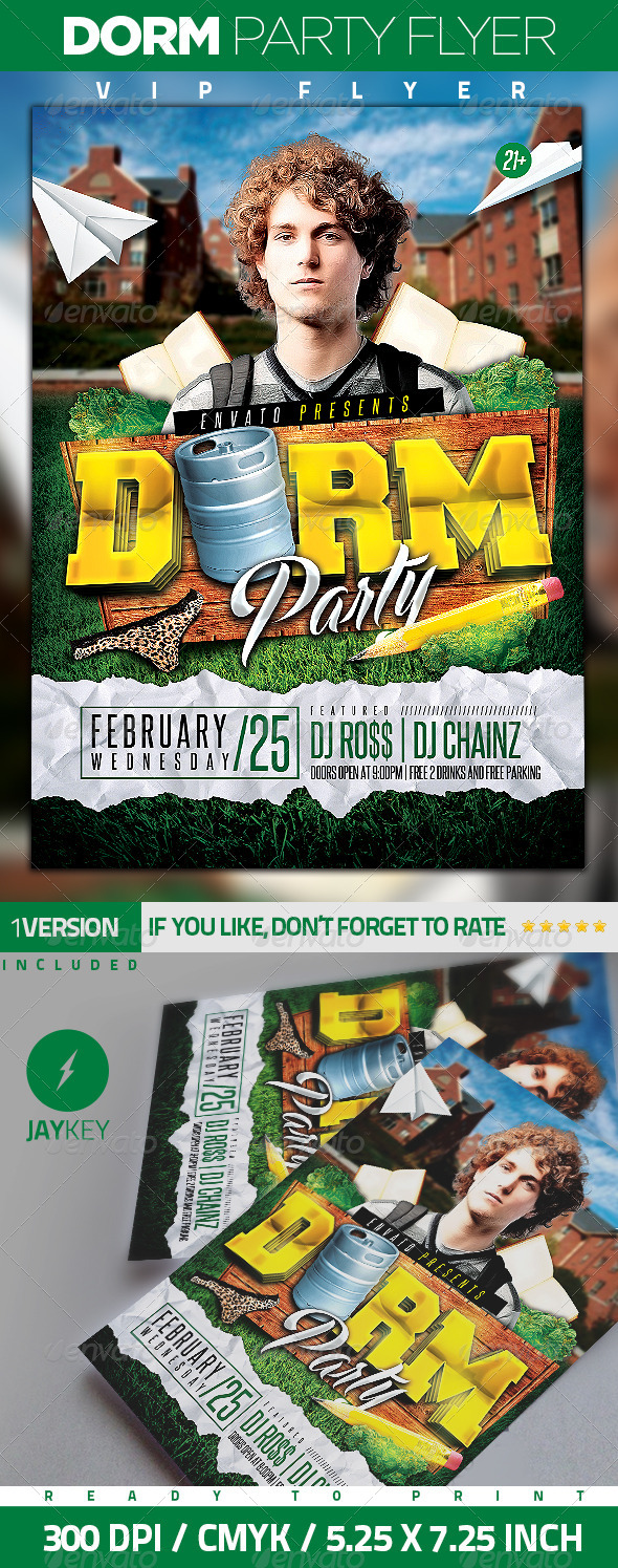 Dorm Party Flyer - Clubs & Parties Events